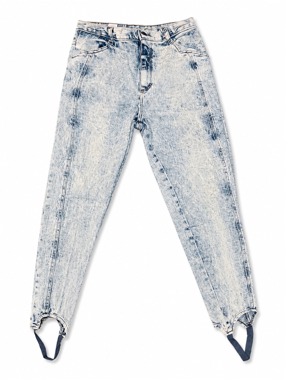 Vintage Cap Ferrat Save The Planet Acid Wash Denim Stirrup Jeans Womens 12 27W
